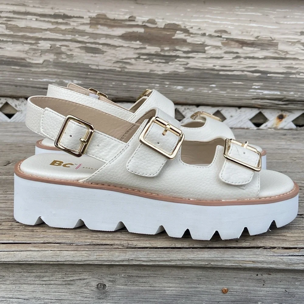 Anthropologie BC Footwear It's Happening Vegan Leather Sandal Women's Size 7.5 - Picture 9 of 14